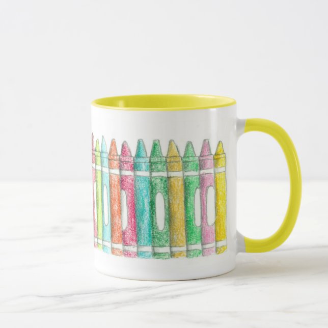 School Colour Crayon Elementary School Teacher Mug (Right)