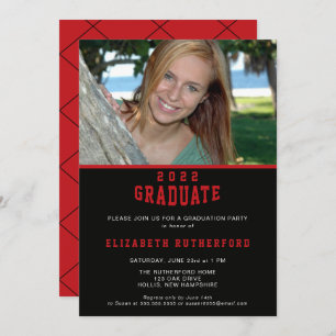 School Colours 20XX Graduate Photo Card