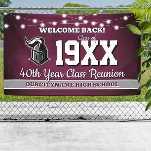 School Colours Class Reunion Welcome Banner
