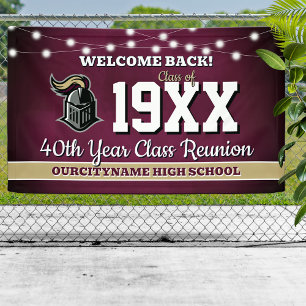 School Colours Class Reunion Welcome Banner