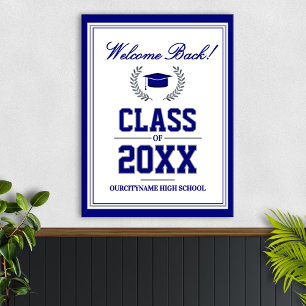 School Colours Class Reunion Welcome Poster