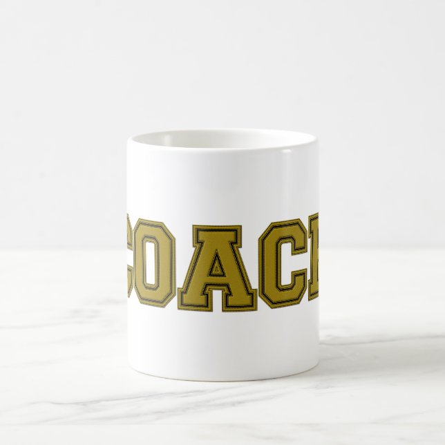 School Colours COACH Mug, Black-Gold Coffee Mug (Center)