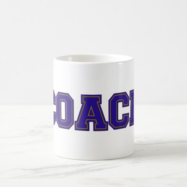 School Colours COACH Mug, Blue-Gold Coffee Mug (Center)