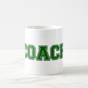 School Colours COACH Mug, Green-White Coffee Mug