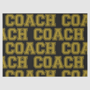School Colours COACH Varsity Letters-Black-Gold Tissue Paper