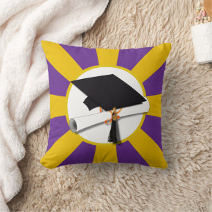 School Colours Graduation Cap w/Diploma Cushion