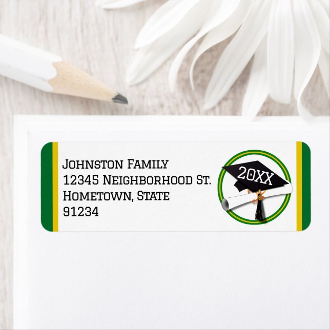  School Colours Green and Gold Graduation (Insitu)