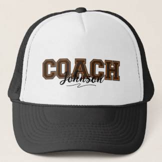 School Colours Personalised Coach-Orange and Brown Trucker Hat