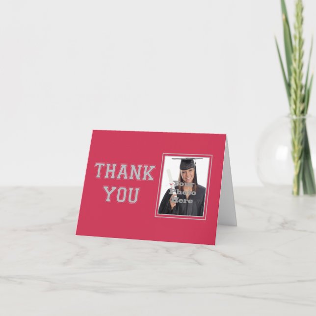 School Colours Thank You Note Card (Front)