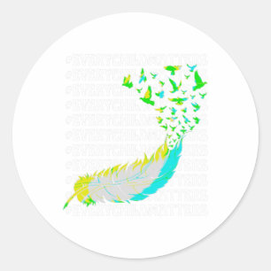 School Commemoration I Children Matters I Orange  Classic Round Sticker