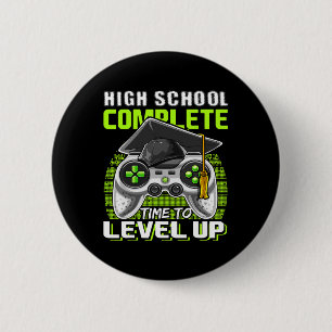 School Complete Video Game Senior Graduation Gift 6 Cm Round Badge