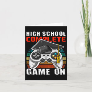 School Complete Video Game Senior Graduation Gift  Card