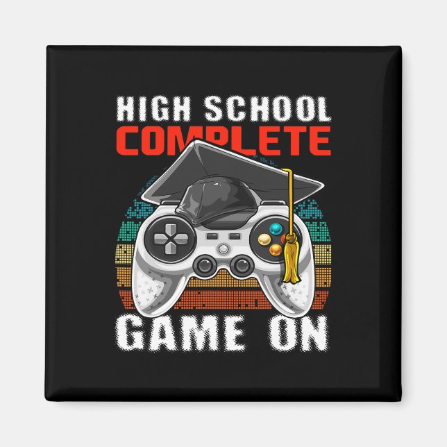 School Complete Video Game Senior Graduation Gift  Magnet (Front)