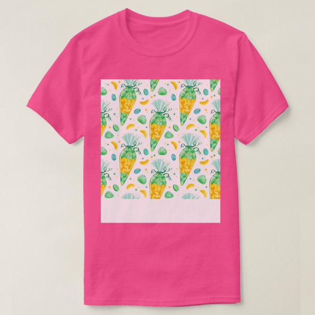 School Cone With Fruits For School Enrolment T-Shirt (Design Front)