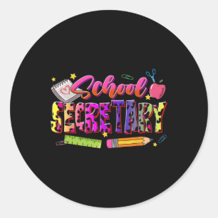 School Cool Funny Shirt Sungles Pencil Back To Sch Classic Round Sticker