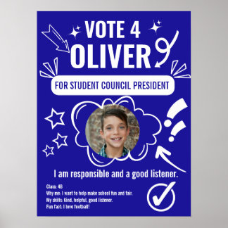 School Council Voting Poster Template for Kids 