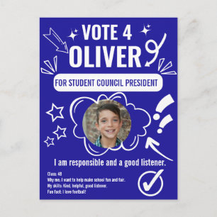 School Council Voting Template for Kids  Postcard