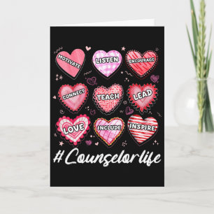 School Counseling Counsellor Life Hearts School Va Card