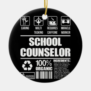School Counsellor 100% Organic Ceramic Tree Decoration