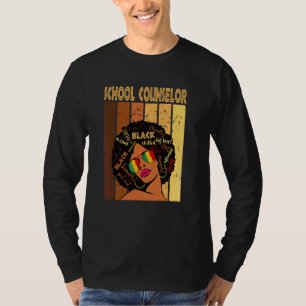 School Counsellor Afro African American Black Hist T-Shirt