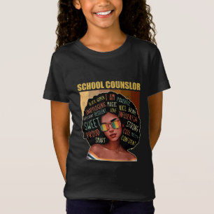School Counsellor Afro African American Black Hist T-Shirt