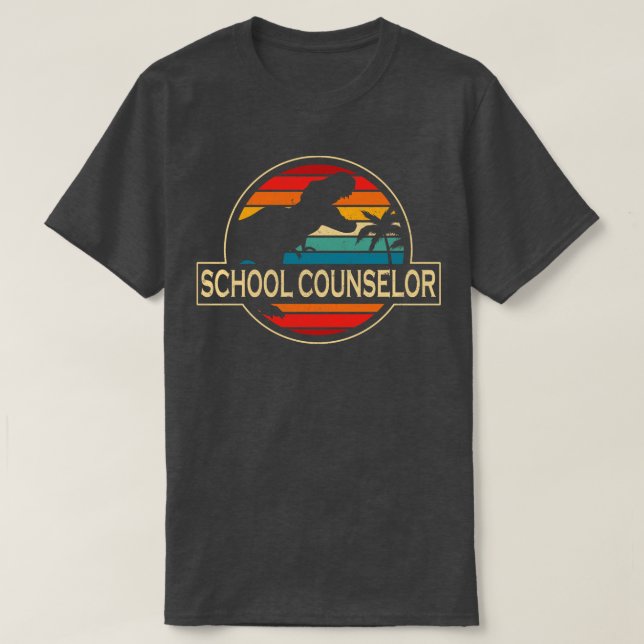 School Counsellor Dinosaur T-Shirt (Design Front)