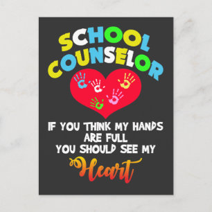 School Counsellor Full Heart Appreciation Gift ide Postcard