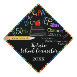 School Counsellor Graduation Cap Topper