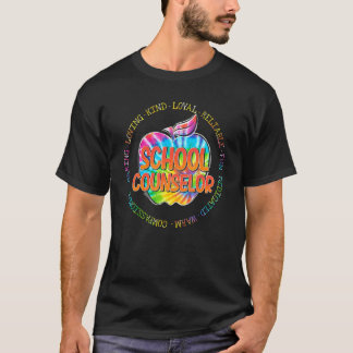 School Counsellor Guidance Counsellor Tie Dye Back T-Shirt