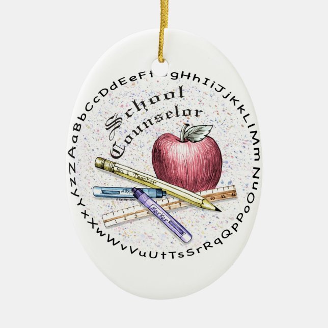 School Counsellor  Oval Ornament (Front)