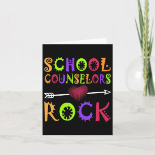 School Counsellor Rock Heart Book School Counselin Card
