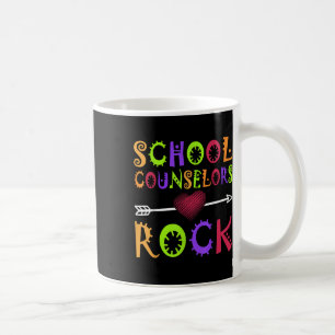 School Counsellor Rock Heart Book School Counselin Coffee Mug