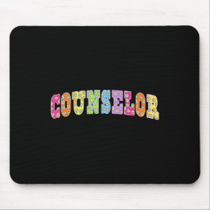 School Counsellor Squad Teacher Floral Back To Sch Mouse Pad