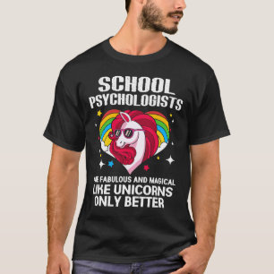 School Counsellor Unicorn School Psychologist T-Shirt