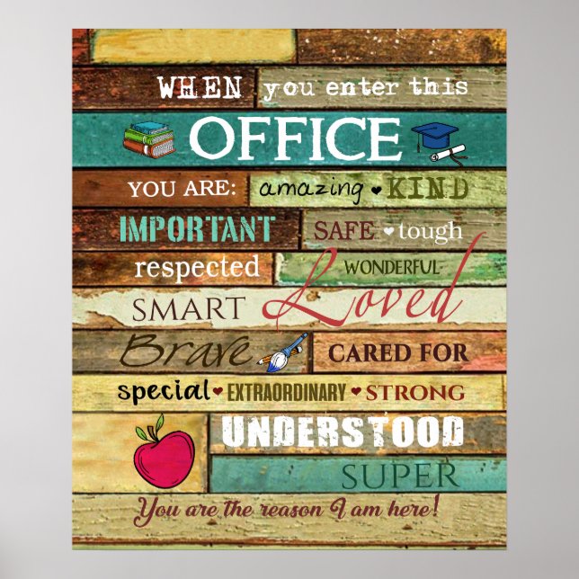 School Counsellor When You Enter This Office Poster (Front)