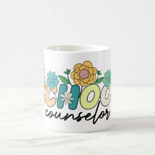 School Counsellor Wildflower Teacher Cute Mum Funn Coffee Mug