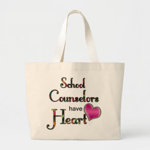 School Counsellors Have Heart Large Tote Bag