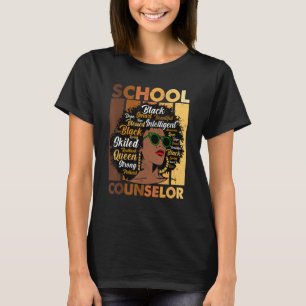 School Counselor Black History Month Afro Melanin  T-Shirt