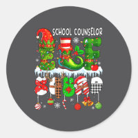 School Counselor Elf Squad Xmas Colorful Elf Hat S
