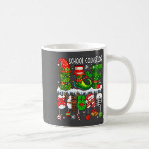 School Counselor Elf Squad Xmas Colorful Elf Hat S Coffee Mug
