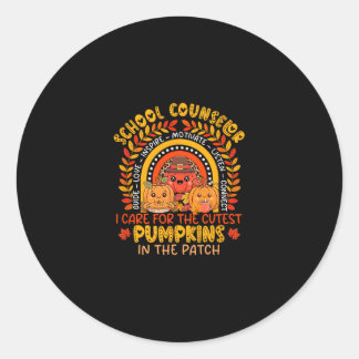 School Counselor I Care For Cutest Pumpkins Thanks Classic Round Sticker