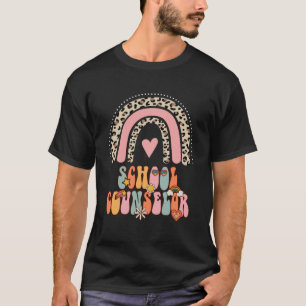 School Counselor Retro Vintage Groovy Back to Scho T-Shirt