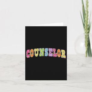 School Counselor Squad Teacher Floral Back To Scho Card