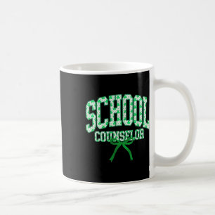 School Counselor St Patrick's Day Coquette Bow Cou Coffee Mug