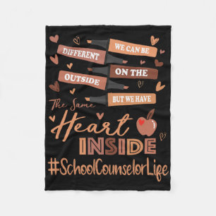 School Counselor We Can Be Different Black History Fleece Blanket