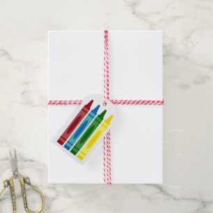 School Crayons Personalised Gift Tags
