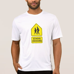 School Crossing Sign Mens Active Tee