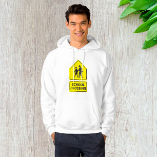 School Crossing Sign Mens Hoodie