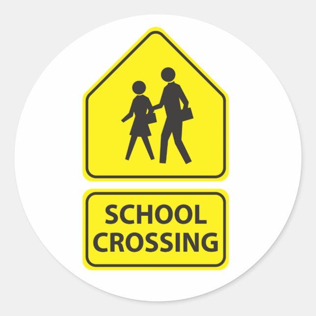School Crossing Sign Stickers (Front)