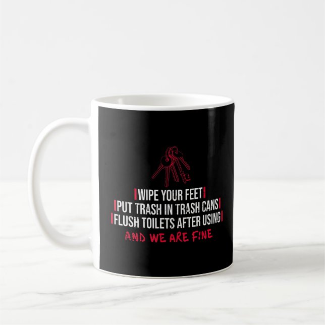 School Custodian Appreciation Quote for a Janitor  Coffee Mug (Left)